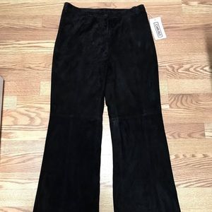 NEW Carlisle Rebel 100% Suede black pants  Sz 4